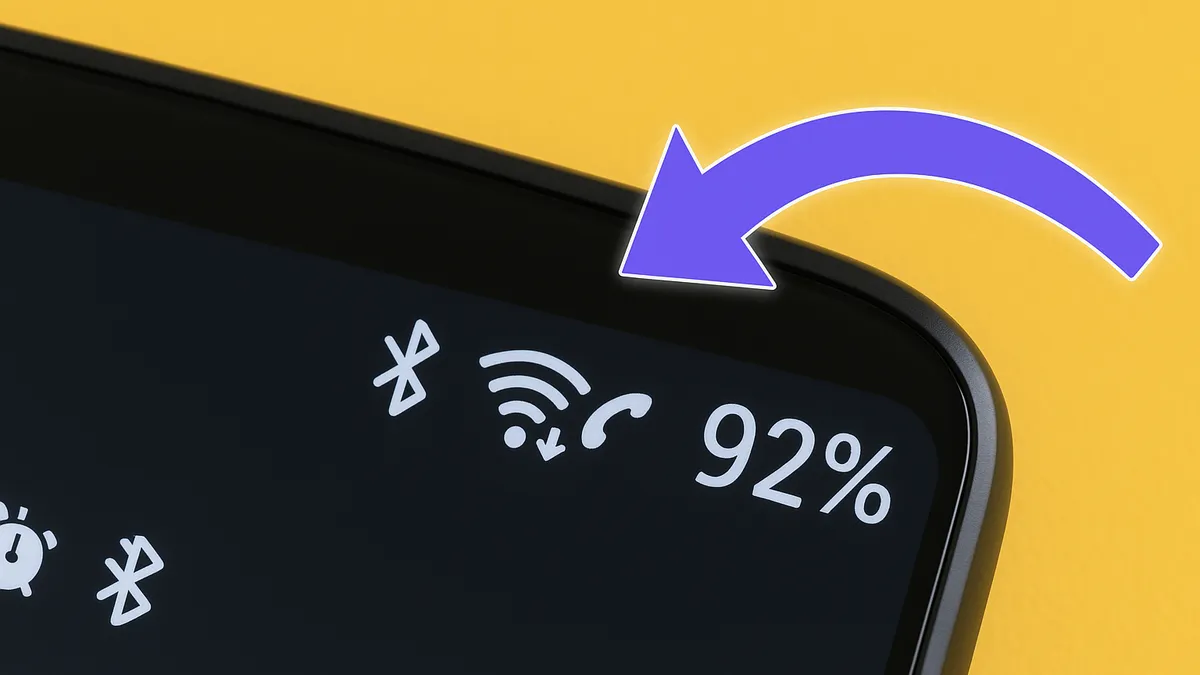 Förstå vad de små symbolerna i statusfältet betyder